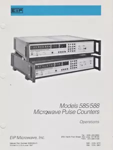 EIP 585 588 Mikrowellen-Impulszähler Bedienungsanleitung 5585023-01 - Bild 1 von 4