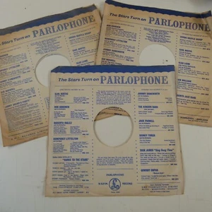3x 10" 78 gramophone record sleeves PARLOPHONE the stars turn on - Photo 1 sur 1