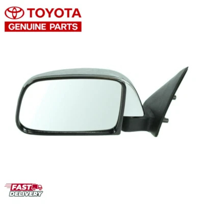 NEW OEM GENUINE 1989-1995 TOYOTA 4RUNNER FRONT DRIVER LEFT DOOR MIRROR CHROME - Image 1 of 3