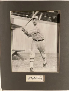 Bill Terry Foto B/W New York Giants HOF signiert SCHNITT 11x14 mattiert rahmenfertig - Bild 1 von 4