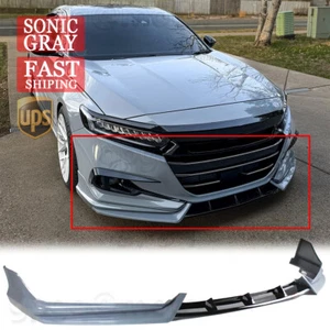 For Honda Accord 21-2022 Yofer Sonic Grey Front Bumper Lip Splitter Spoiler Kit - Picture 1 of 6