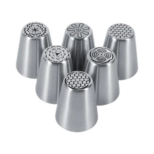 6PCS Stainless Steel Cake Nozzle Professional Icing Decorating Tools YAN - Picture 1 of 8