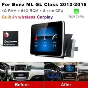 Android 13 Car GPS Navi Stereo Player Wireless Carplay For Benz ML W166 GL X166 - Picture 1 of 12