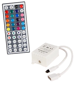 RGB-Controller für LED-Stripes inkl. Mega-Fernbedienung mit 44 Knöpfen - Picture 1 of 1