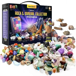 Rock Fossil Mineral Collection Activity Science Kit Kids Children Toy Gift Gems - Picture 1 of 12