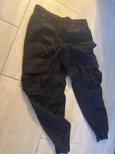 Lululemon Black Jogger Pants CA35801 RN 106259 M Medium  Drawstring Yoga Cargo - Picture 1 of 8