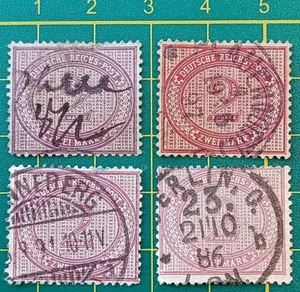 Germany Stamps 1875, Sc A8,#36, 36a, 36b, set of 4 stamps, var. of color, used - Picture 1 of 11