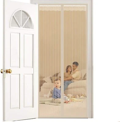 HALOViE Moustiquaires pour Portes Rideau Maille Magnétique Anti-Moustique Insecte 90x210 - Photo 1/4