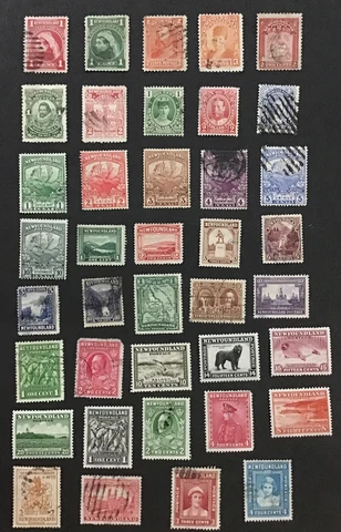 Newfoundland 1897-1938 F - VF MH & Used, Sc# Between Sc#79-247,  Lot of 39 (W40) Cover