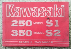 KAWASAKI 250 S1- 350-S2 GENUINE RIDERS/OWNERS HANDBOOK MANUAL - Picture 1 of 5
