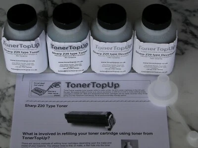 Two Bottles Toner & Developer Refill Xerox XC-351 355 520 560 580 6R737 6R90224 - Image 1 of 2