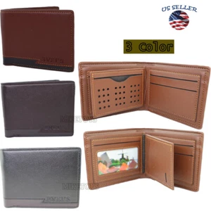 Men's Wallet Bifold ID Card Holder Short Purse Handbag Slim Clutch US (3) - Picture 1 of 9