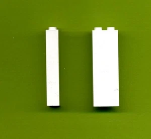 Lego-- 2454 -- Säule -- Stein -- 2 Stück -- 1 x 2 x 5 -- Weiß -- - Picture 1 of 1