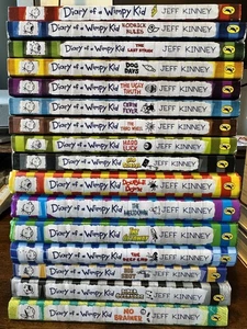 Diary of A Wimpy Kid, 16 Books Bundle by Jeff Kinney. 6 of them hard cover  - Picture 1 of 6