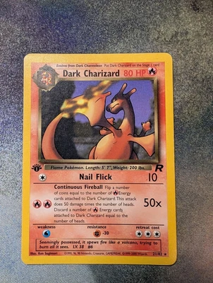 Pokemon Dark Charizard 21/82 Team Rocket Non Holo Rare - LP - Image 1 of 2