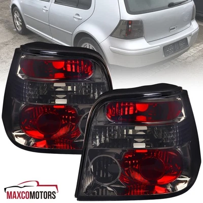 Smoke Tail Lights Fits 1999-2006 Volkswagen Golf IV MK4 Brake Lamps Left+Right - Image 1 of 4