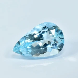 1.59Ct Pear Shape Superb Clean Gemstone Natural Blue Aquamarine - Picture 1 of 1