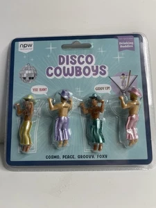 Disco Cowboys Drinking Buddies 4-Pack Cosmo, Peace, Groovy, Foxy - New - Picture 1 of 5
