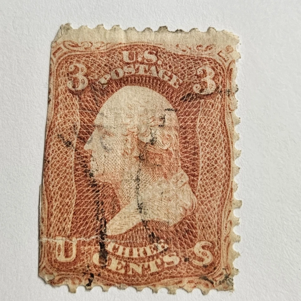 US Stamp Sc 94, 3c Washington, Used F/VF CV$12.00 (509A6) - Image 1 of 1