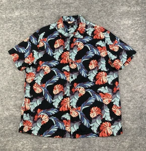 J. Crew Hemd Herren L Leinenmischung Hawaii Camp Kragen Tropical Print Atmungsaktiv - Bild 1 von 6