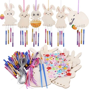 Rabbit Wind Chime Decor Windchimes Craft Set Mother Party Musical - Picture 1 of 11