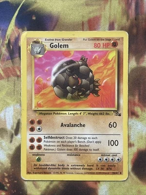 GOLEM - 36/62 - Fossil - Pokemon Card - Mp - Image 1 of 2