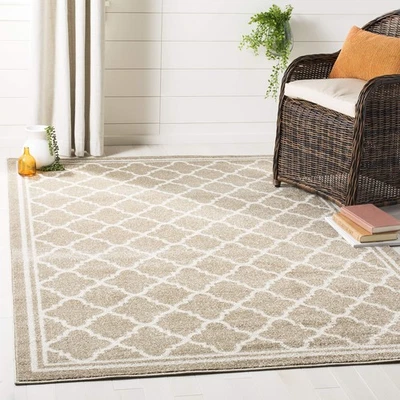 Alfombra Amherst Collection X-Large - 11' x 15', trigo y beige, enrejado marroquí... Foto 1 de 4