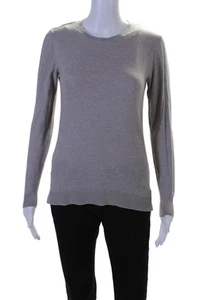 The Line Womens Long Sleeve Crew Neck Sweatshirt Gray Cotton Size Small - Picture 1 of 5