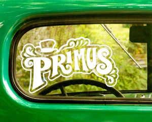 2 calcomanías de banda primus pegatinas bogo para coche camión ventana parachoques portátil - Imagen 1 de 1