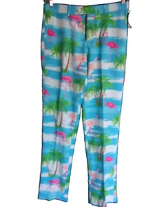 NWT 33" X 33.5" OPPOSUITS Flamingo Tropical Print Mens Pants 33"X33 1/2" Golf - Picture 1 of 11