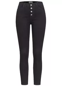 Pantalón vaquero mujer Hailys Skinny cintura alta 5 bolsillos negro N19115138 - Imagen 1 de 3