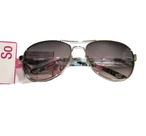 Womens Gold Framed Aviator Sunglasses NEW Sun Glasses UV Protection Kohls SO uva - Picture 1 of 12