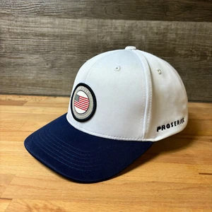 PGA Hat Cap Strap Back White Blue Professional Golf Golfer Golfing Breathable - Picture 1 of 15
