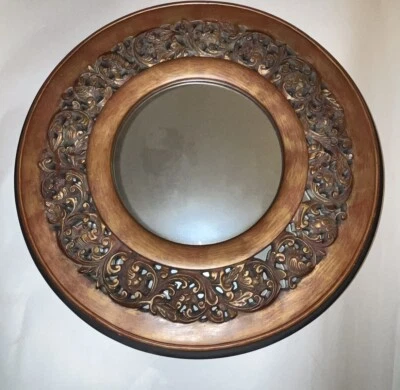 Nice Contemporary Molded Wood Frame Circular Mirror 🪞 ~24” - Image 1 of 3