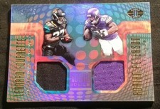 2017 ADRIAN PETERSON LEONARD FOURNETTE RC PANINI ILLUSIONS DUAL PATCH #14/25