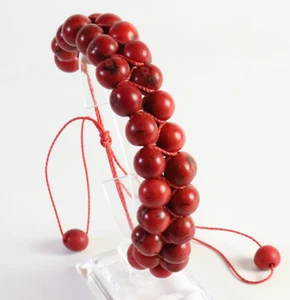 Rojo - Pulsera de cuentas dobles Açaí - "DuBangle" - Orgánico, Comercio Justo - Cayena - Imagen 1 de 2