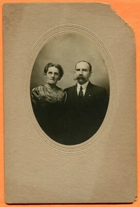 Syracuse, NY, Portrait of a Couple, ID'd, by Taylor, circa 1910 Backstamp - Picture 1 of 3
