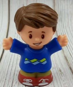 FISHER PRICE LITTLE PEOPLE BOY IN BLUE SWEATER FIGURE TOY 2016 - Picture 1 of 4