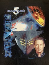 Babylon 5 Tour Champ Black Short Sleeve XL T-Shirt Z'Ha'Dum Sheridan Multi-Color