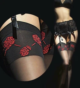 Fiore Suspender Stockings Sabado New Sizes S - L 20 Denier Sheer - Picture 1 of 7