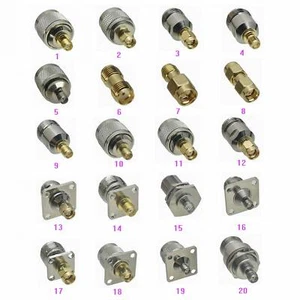 1pce Adapter N SMA to SMA RP-SMA Male Plug & Female Jack Flange & Nut connector - Picture 1 of 72