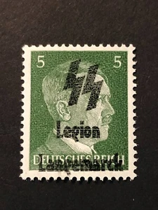 Germany WWII propaganda overprint (SS LEGION LANGEMARCK) 5 Rpf. MNH /s1 #525 - Picture 1 of 2