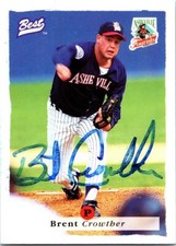 Brent Crowther autographed baseball card Asheville Tourists 1995 Best Rookie #68