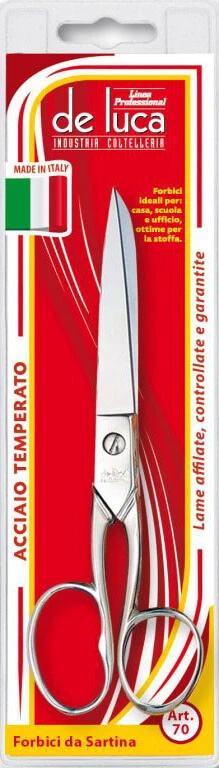 DE LUCA COLTELLERIE FORBICE DA SARTA SARTINA 6" DOPPIO ANELLO IN ACCIAIO TEMPERATO FORBICI DE LUCA