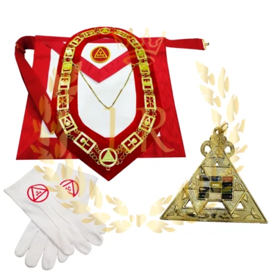 Masonic Regalia Royal Arch chapter Genuine Leather Apron, Package - Image 1 of 4