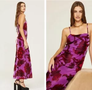 Rhode Jemima Dress Red Camellia Vine Crocus - Size 6 - Picture 1 of 12