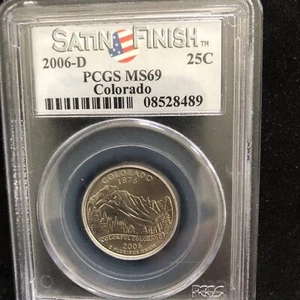 2006 -D Satin Finish Colorado State Quarter - PCGS MS69 special label - Picture 1 of 5