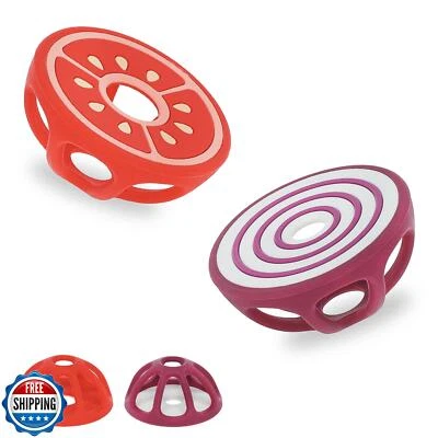Tomato and Red Onion Silicone Teethers Baby Teething Toys, Newborn Essentials - Image 1 of 4