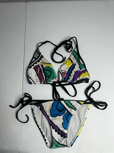 Vintage Rampage Multicolored Halter Bikini Set Size S See description - Picture 1 of 14