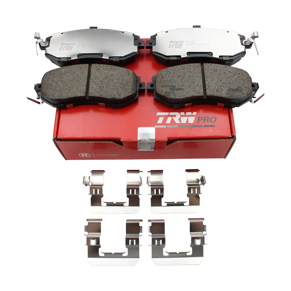 Juego de pastillas de freno delanteras de cerámica TRW Pro con herrajes para Scion FR-S 2,0 L 2013-2016 Foto 1 de 4